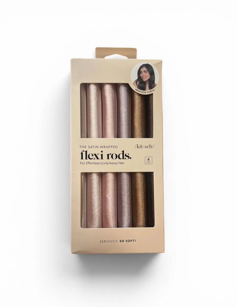 Kitsch The Satin-Wrapped Flexi Rods 6-Piece Set Heatless Hair Curlers